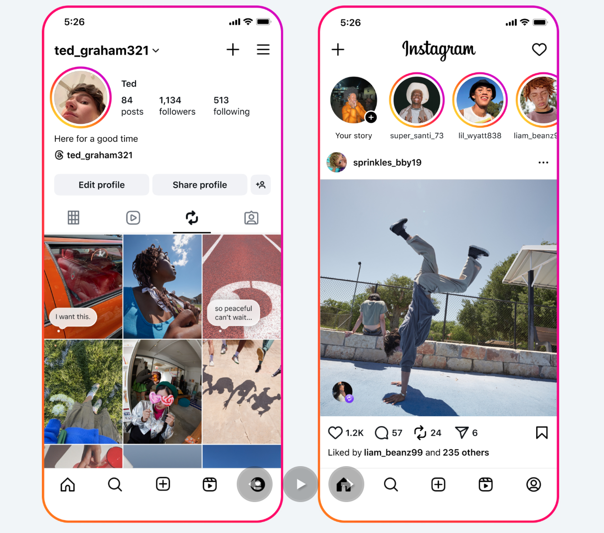 Instagram Repost Feature