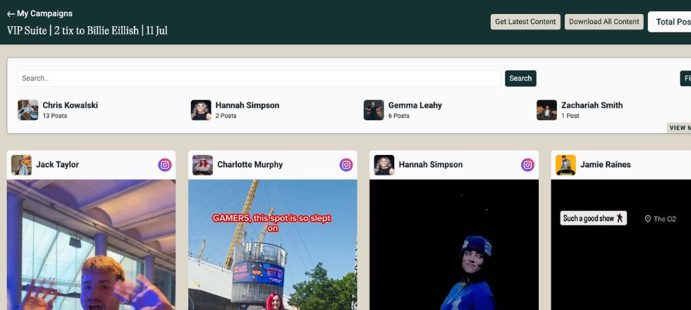 Content going live on platform